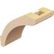 Ekena Millwork 3-inch W x 6-inch D x 6-inch H Lafayette Rough Cedar Woodgrain TimberThane Knee Brace, Primed BRCUR03X06X06LFTRCPR - alternate 4
